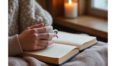 Person journaling in a quiet, calm setting